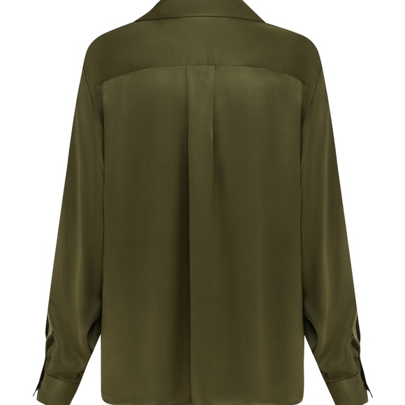H&M Satin Olive Green Blouse - Picture 5 of 5